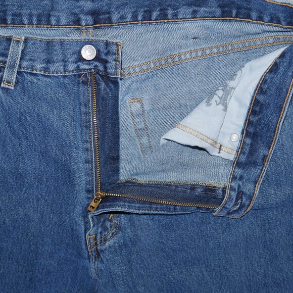 Levis 550 Relaxed Fit Tapered Leg Denim Jeans Men's Size 48x30 Stonewashed Blue - Picture 6 of 11